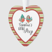 Wintervögel Großmutter-Piep Ornament (Vorderseite)