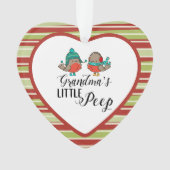 Wintervögel Großmutter-Piep Ornament (Vorderseite)