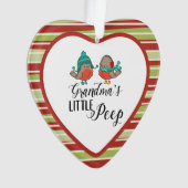 Wintervögel Großmutter-Piep Ornament (Vorderseite)