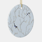 Wintervögel Keramik Ornament (Rechts)