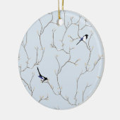 Wintervögel Keramik Ornament (Links)