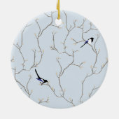 Wintervögel Keramik Ornament (Hinten)