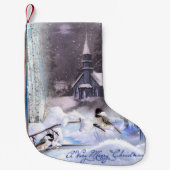 Wintervögel Kleiner Weihnachtsstrumpf (Vorderseite)