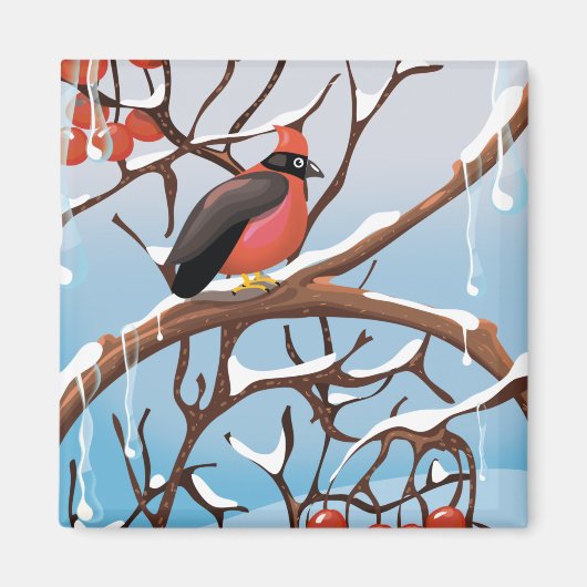 Wintervogel Magnet (Vorne)