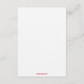 Wintervogel mit Santa-Hut - Originalkunstwerk Einladung (Rückseite)