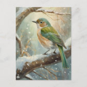 Wintervogel Moderne Kunst Postkarte (Vorderseite)