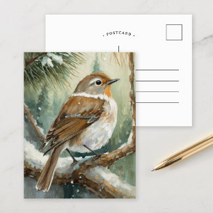 Wintervogel Moderne Kunst Postkarte