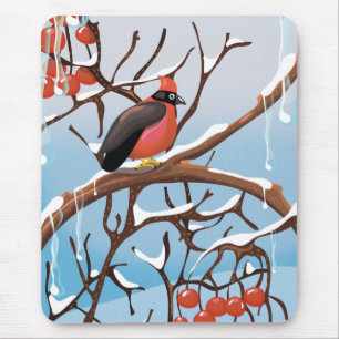 Wintervogel Mousepad