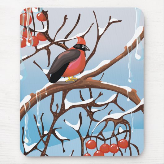Wintervogel Mousepad (Vorne)