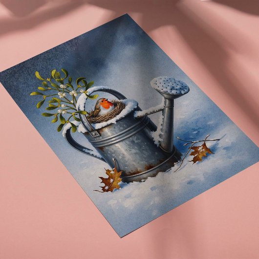 Wintervogel-Nestplakat für Entkopplungspapier Poster