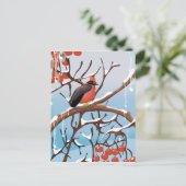 Wintervogel Postkarte (Stehend Vorderseite)