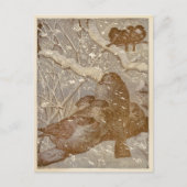 Wintervögel Postkarte (Vorderseite)