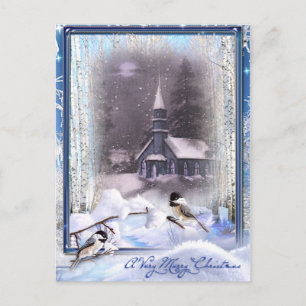 Wintervögel Postkarte