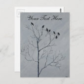 Wintervögel-Postkarte Postkarte (Vorne/Hinten)