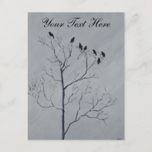 Wintervögel-Postkarte Postkarte