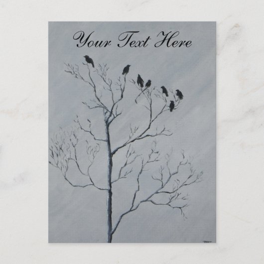 Wintervögel-Postkarte Postkarte (Vorderseite)