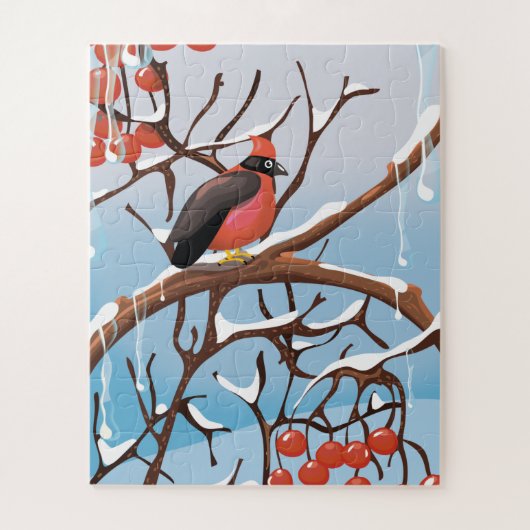 Wintervogel Puzzle (Vertikal)