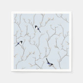 Wintervögel Serviette (Vorderseite)