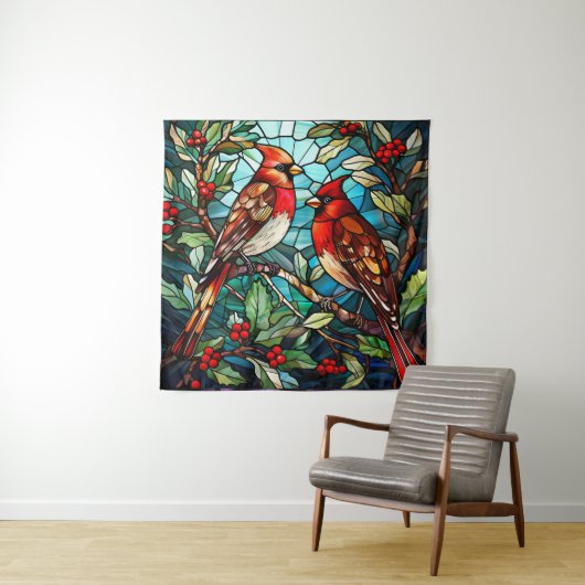 Wintervögel-Tapisserie Wandteppich (Beispiel)