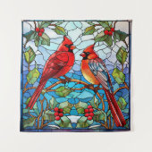 Wintervögel-Tapisserie Wandteppich (Vorderseite)