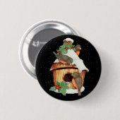 Wintervögel und Birdhouse Button (Vorne & Hinten)