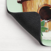 Wintervögel und Birdhouse Mousepad (Ecke)