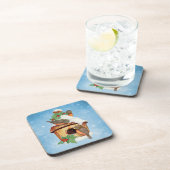 Wintervögel und Birdhouse Untersetzer (Rechte Seite)