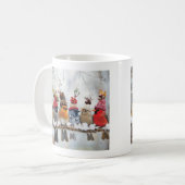 Wintervögel, Vogelliebhaber-Tasse, Geschenke für s Kaffeetasse (Vorderseite Links)