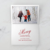 Wintervögel - warme Wünsche Feiertagskarte (Innenseite)