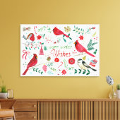 Wintervögel - warme Wünsche Leinwanddruck (Insitu (Wohnzimmer))