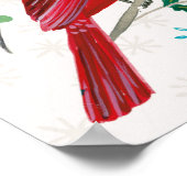 Wintervögel - warme Wünsche Poster (Ecke)