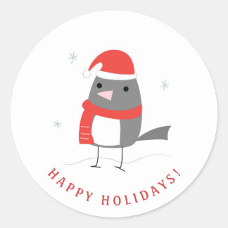 Wintervogelaufkleber Runder Aufkleber