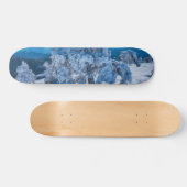 Wintervormittag im Feld Skateboard (Horizontal)