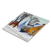 Wintervormittag, schöne Kunst von Clarence Gagnon Fliese (Seite)
