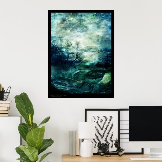 Wintervormittagsleben Poster (Heimbüro)