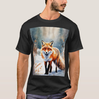 Winterwächter: Fuchs im Schnee T-Shirt