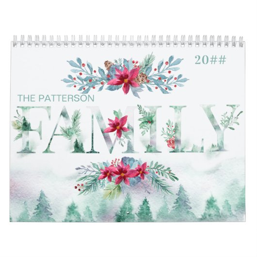 Winterwald 2 Fotos pro Monat Familie 2022 Kalender (Titelbild)