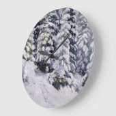 Winterwald | Aleksander Borisov Große Wanduhr (Winkel)