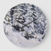 Winterwald | Aleksander Borisov Große Wanduhr (Vorderseite)