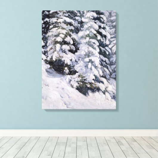 Winterwald | Aleksander Borisov Leinwanddruck (Insitu (Holzboden))