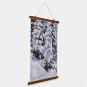Winterwald | Aleksander Borisov Wandteppich Mit Holzrahmen (Gewinkelt)