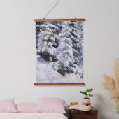 Winterwald | Aleksander Borisov Wandteppich Mit Holzrahmen (Schlafzimmer)