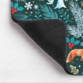 Winterwald Aquamarin/Gold-ID785 Mousepad (Ecke)