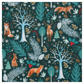 Winterwald Aquamarin/Gold-ID785 Stoff (Muster)