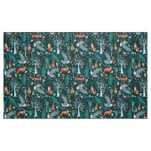 Winterwald Aquamarin/Gold-ID785 Stoff (Fat Quarter (45,7 x 55,9 cm))