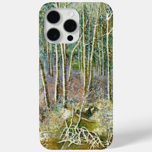 Winterwald Aquarellmalerei Case-Mate iPhone Hülle (Rückseite)
