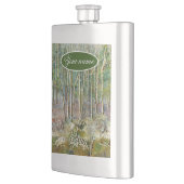 Winterwald Aquarellmalerei Flachmann (Links)