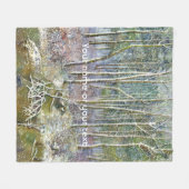 Winterwald Aquarellmalerei Fleecedecke (Vorderseite (Horizontal))