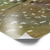 Winterwald Aquarellmalerei Fotodruck (Ecke)