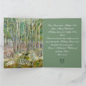 Winterwald Aquarellmalerei Karte (Innenseite)